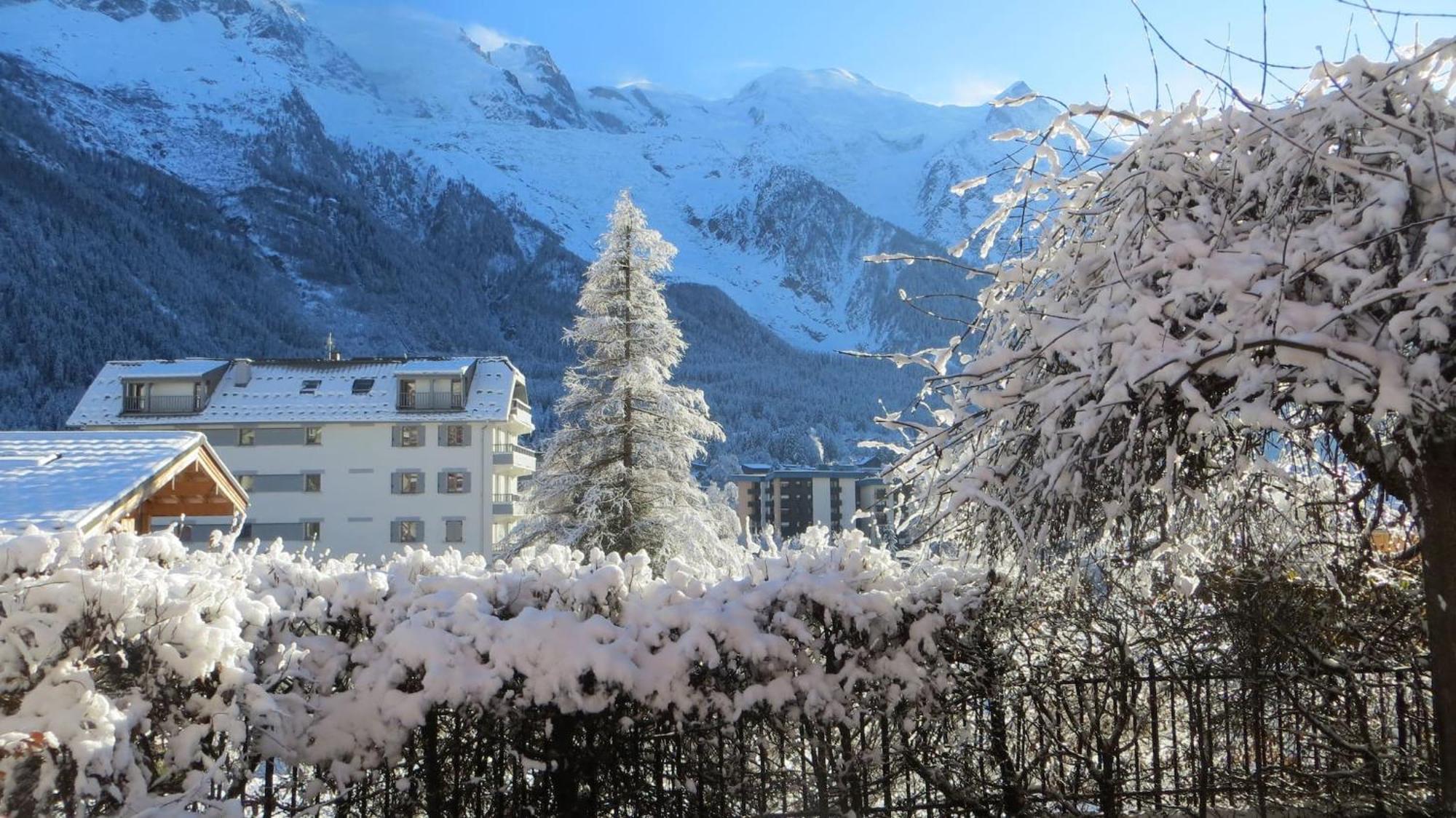 Les Alpins - Centre De Chamonix - Renove Avec Jardin Et Vue Imprenable Sur Le Montblanc Apartment Екстериор снимка